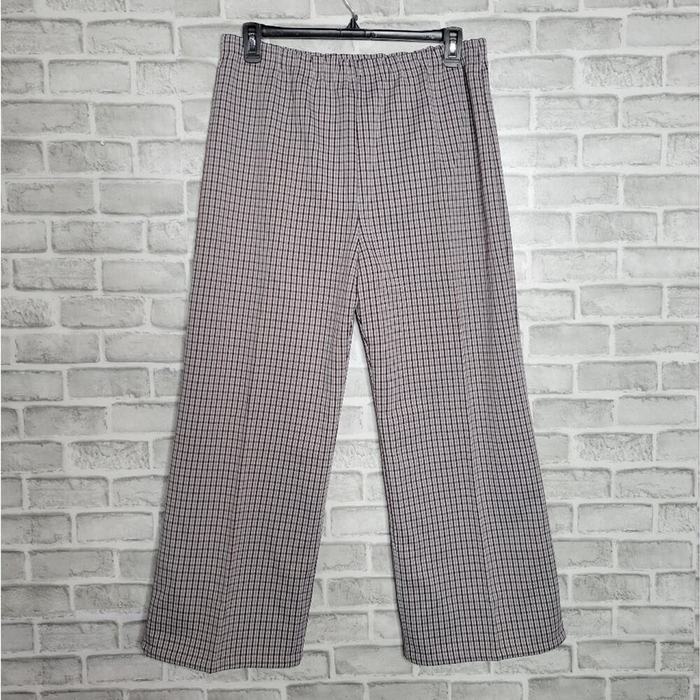 Vintage Ladies 70s Plaid Polyester Pants, size 34